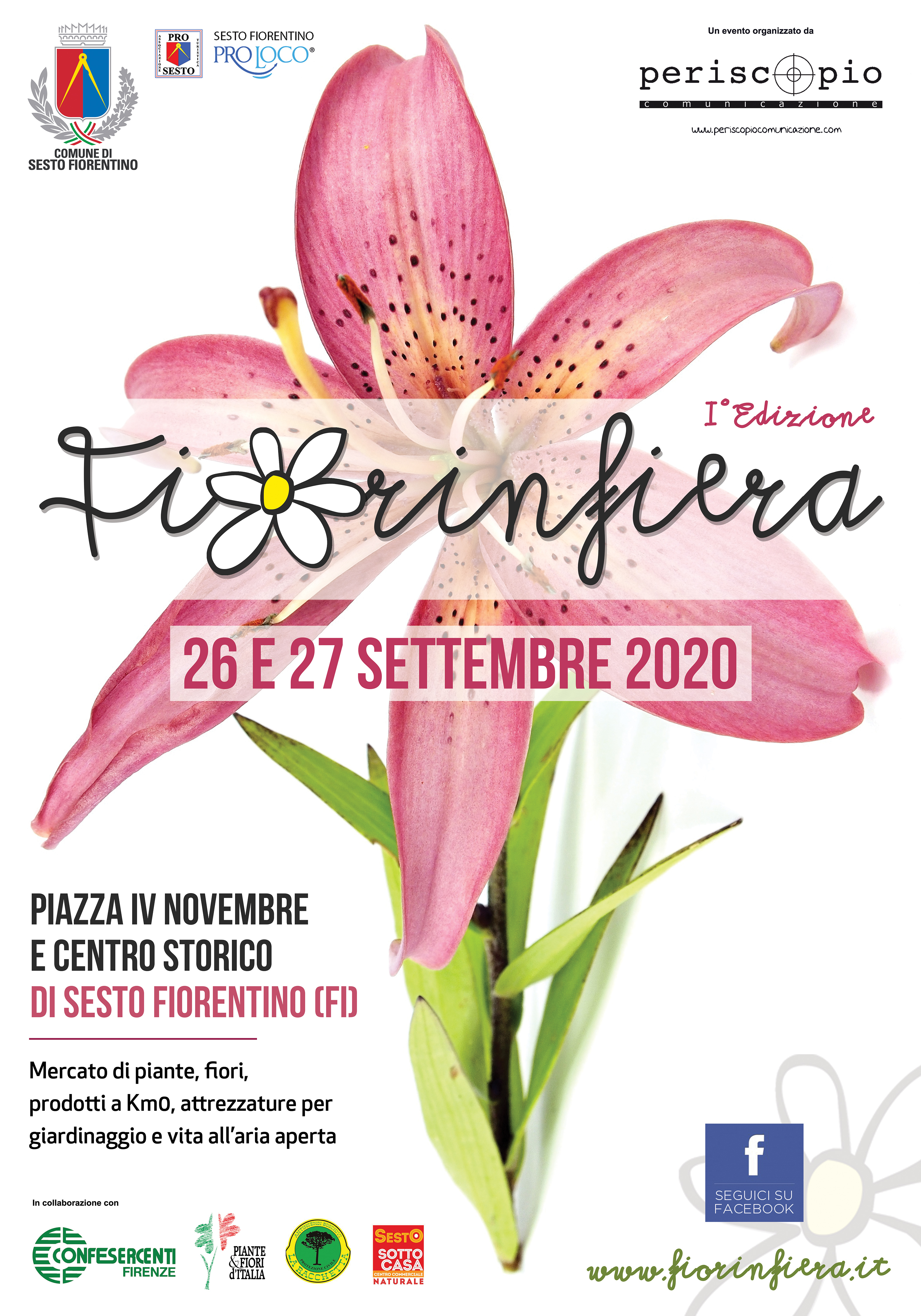 Il 26 e il 27 Settembre Fiorinfiera arriva a Sesto Fiorentino!